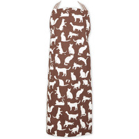 BROWN CAT PRINT CHEF APRON