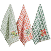 FRESH MARKET EMBELLISHED DISHTOWEL SET/3