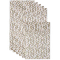 STONE ABSTRACT LEAF PRINT FRIDGE LINER SET/6