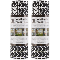 BLACK HERRINGBONE SHELF LINER SET/2