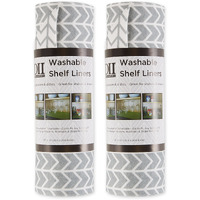 GRAY HERRINGBONE SHELF LINER SET/2