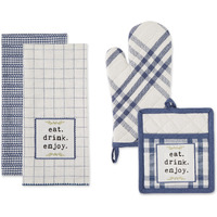 FRENCH BLUE HOME SWEET FARMHOUSE KITCHEN SET/4