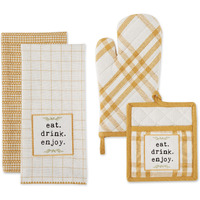 HONEY GOLD HOME SWEET FARMHOUSE KITCHEN SET/4