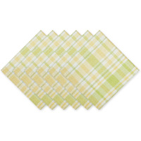 LEMON BLISS PLAID NAPKIN SET/6