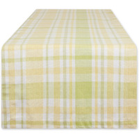 LEMON BLISS PLAID TABLE RUNNER 14x72