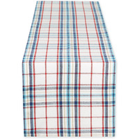 LIGHTHOUSE PLAID TABLE RUNNER 14x72