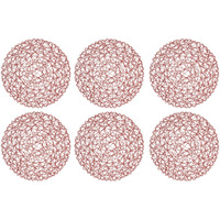SPICE  WOVEN PAPER ROUND PLACEMAT SET/6