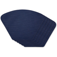 NAUTICAL BLUE SOLID ROUND TABLE PLACEMAT SET/6