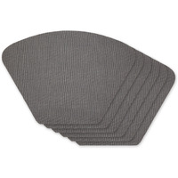 GRAY SOLID ROUND TABLE PLACEMAT SET/6