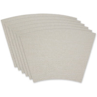 OFF-WHITE TWEED ROUND TABLE PLACEMAT SET/6
