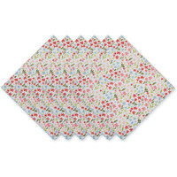 SWEET FLOWERS PRINTED NAPKIN SET/6