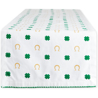 CLOVER HORSESHOE PRINTED TABLE RUNNER 14x72