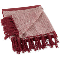 BARN RED URBAN CITYSCAPE BORDER THROW