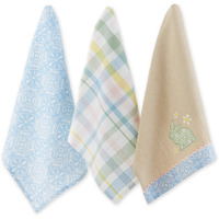 ASST GARDEN BUNNY DISHTOWEL SET/3