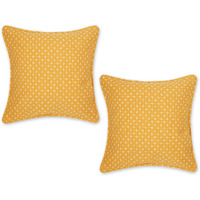 HONEY GOLD DOBBY PLUS RECYCLED COTTON PILLOW COVER 18x18 SET/2