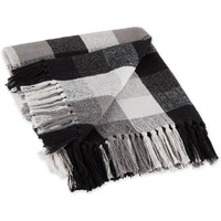 BLACK TRI COLOR CHECK THROW