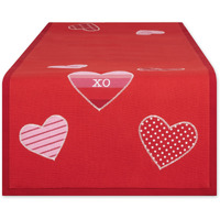 HEARTS EMBELLISHED TABLE RUNNER 14x54