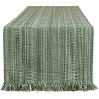 ARTICHOKE VARIEGATED FRINGE TABLE RUNNER 13x108