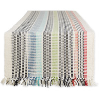 VARIEGATED MEDITERRANEAN FRINGE TABLE RUNNER 13x72