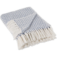 STONEWASH BLUE ZIG-ZAG THROW