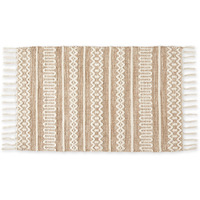 CHENILLE DOODLE LINES RUG - STONE - 2 X 3 FT