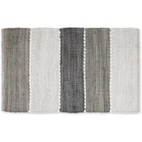 GRAY COLOR BLOCK COTTON CHINDI RUG 2x3FT