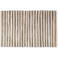 TAUPE SLIM STRIPE COTTON CHINDI RUG 2x3FT
