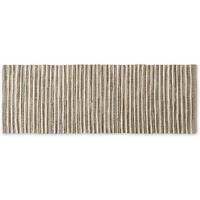 TAUPE SLIM STRIPE COTTON CHINDI RUG 2FT 3INx6FT