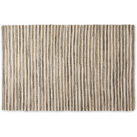 TAUPE SLIM STRIPE COTTON CHINDI RUG 4x6FT