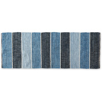 DENIM COLOR BLOCK COTTON CHINDI RUG 2FT 3INx6FT