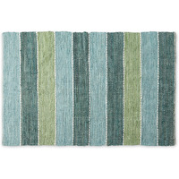 JADEITE COLOR BLOCK COTTON CHINDI RUG 4x6FT