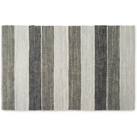 GRAY COLOR BLOCK COTTON CHINDI RUG 4x6FT