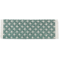 GEOMETRIC TEXTURED FRINGE - TEAL - 2 FT 3 IN X 6 FT