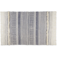 SHABBY CHIC TEXTURED FRINGE - FRENCH BLUE - 4 X 6 FT