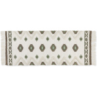 SOUTHWESTERN TEXTURED FRINGE - BROWN & GREEN - 2 FT 3 IN X 6 FT