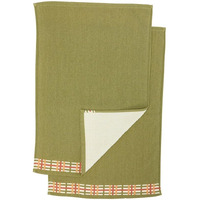 Yellow Plaid Bath Collection - Set of 2 Hand Towels