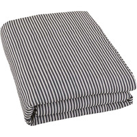 Ticking Stripe Skirted Bedspread Ensemble - King Bedspread