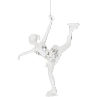 Clear Acrylic Ice Skater Ornament (Set of 4)
