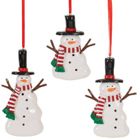 Clay Dough Snowman Ornament (Set of 12)