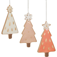 Ceramic Pine Tree Ornament (Set of 6)