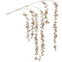Snowy Hanging Pine Bell Branch (Set of 2)