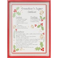 Framed Grandma's Sugar Cookie Recipe 16.5"H