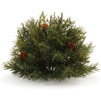 Pine Half Orb with Pinecones (Set of 2)