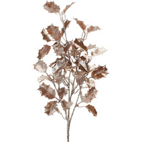 Metallic Holly Leaf Spray (Set of 6)