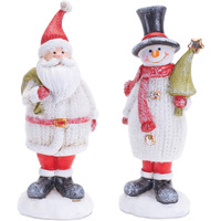 Glittered Sweater Santa and Snowman (Set of 6)