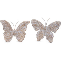 Carved Butterfly Shelf Sitter (Set of 4)