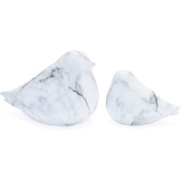 Marble Design Bird Shelf Sitter (Set of 2)