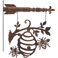 Bumble Bee Hive Garden Sign 15.5"H