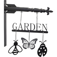 Butterfly Insect Garden Sign 15.5"H