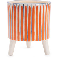 Footed Stripe Planter (Set of 2)